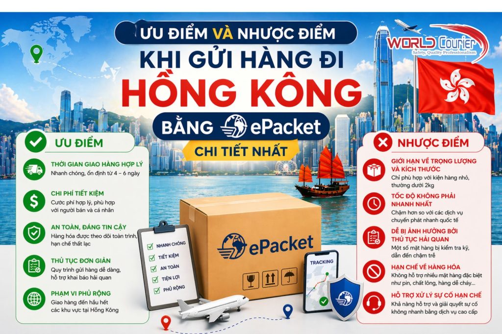 Ưu điểm và nhược điểm khi gửi hàng đi Hồng Kông bằng ePacket chi tiết nhất
