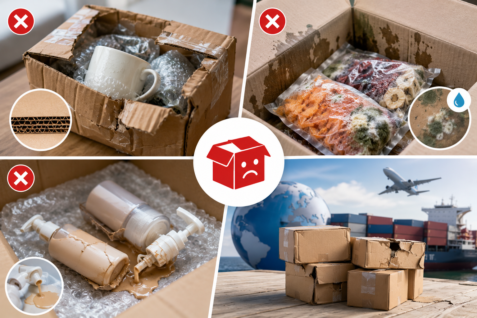 Đóng gói hàng hóa không đúng tiêu chuẩn