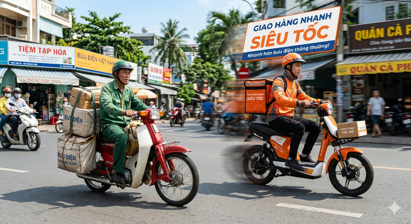 Tốc độ giao hàng nhanh hơn bưu điện thông thường