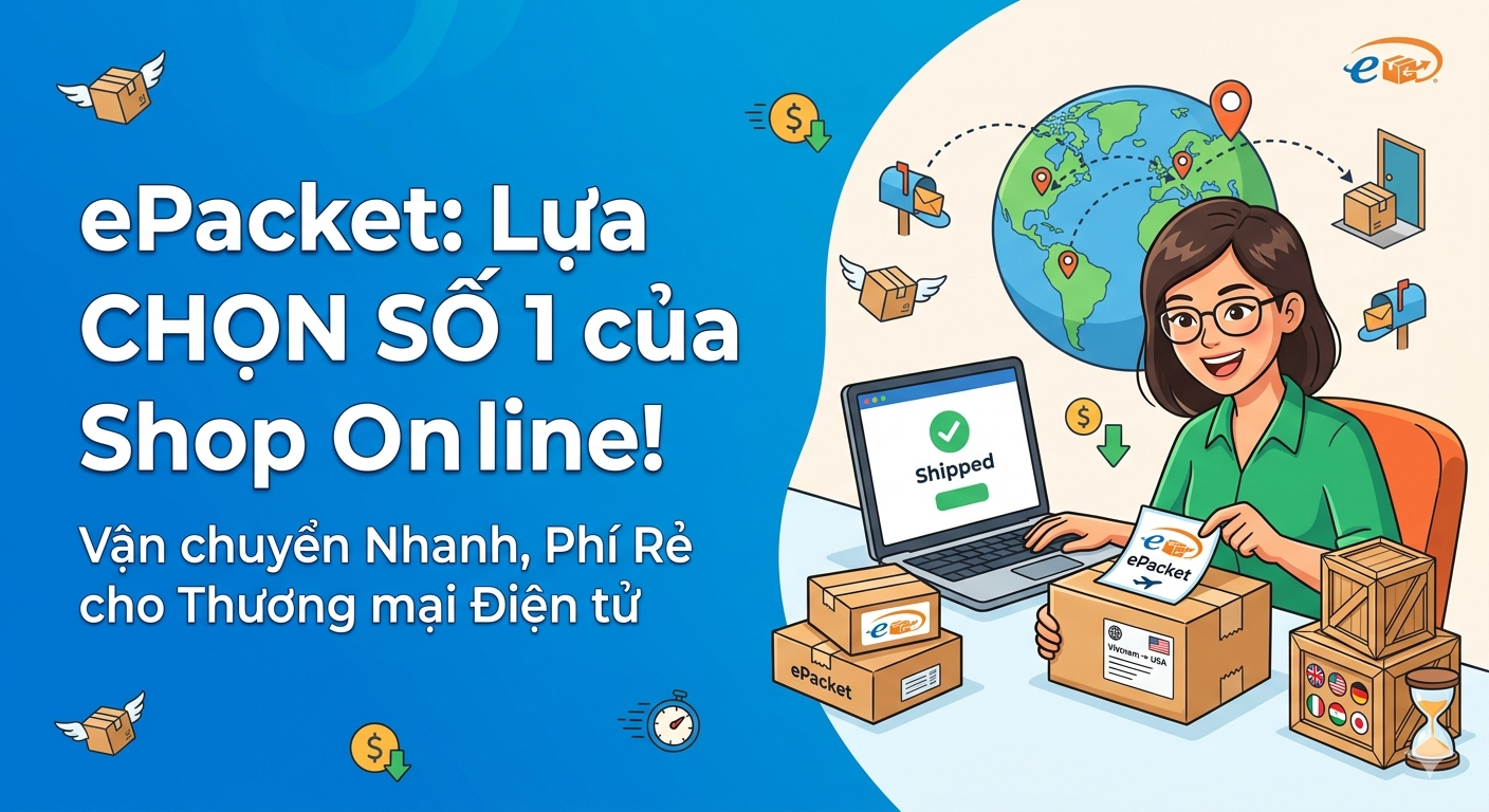 ePacket đang trở thành lựa chọn phổ biến của shop online