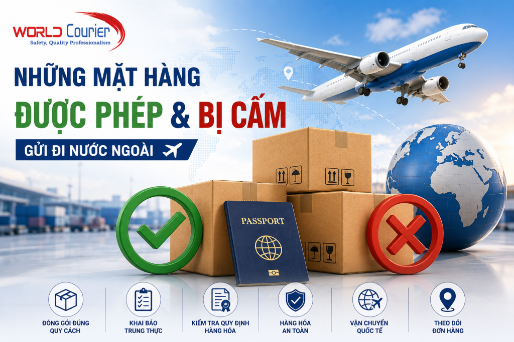 Những mặt hàng nào được phép và bị cấm gửi đi nước ngoài?