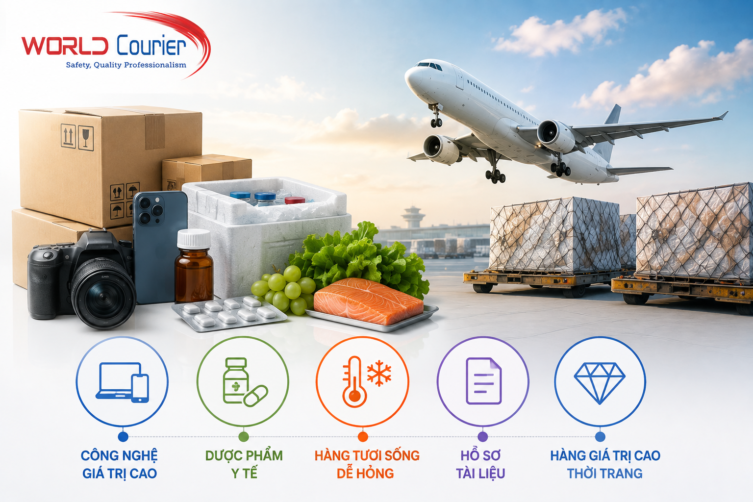 Những loại hàng hóa nên vận chuyển bằng đường hàng không