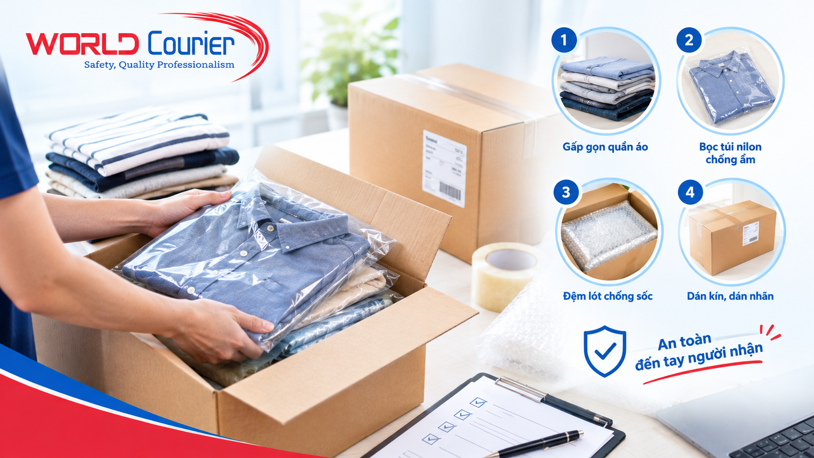 Gửi quần áo đi Hồng Kông: Quy cách đóng gói và vận chuyển